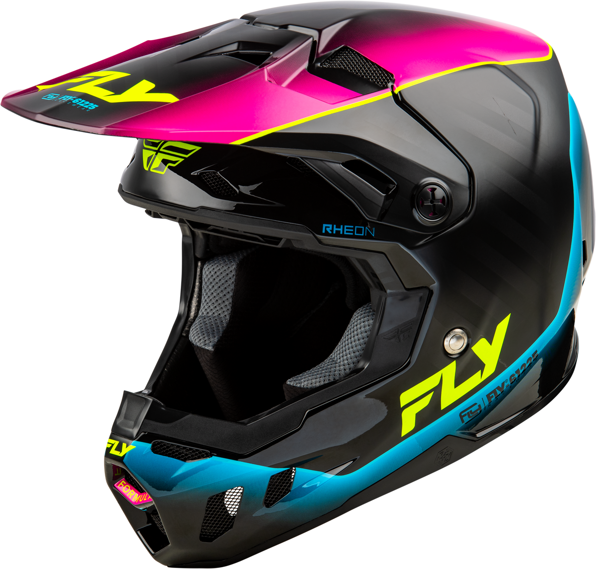 Fly Racing Formula CC Underglow Helmet Black/Pink/Blue SM (M73-4350S)