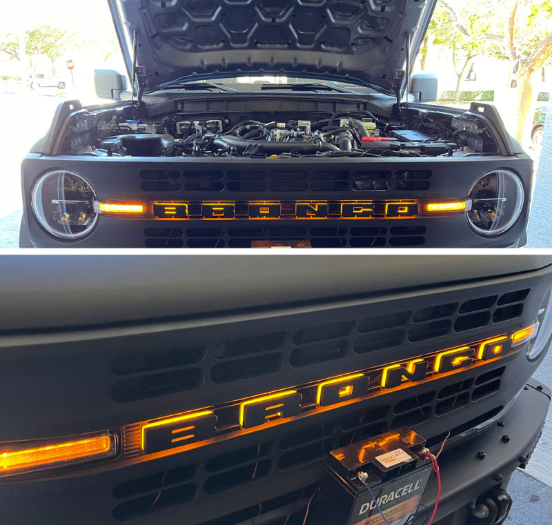 Insignias con letras LED iluminadas universales ORACLE Lighting - Acabado de superficie negro mate - O VER GARANTÍA