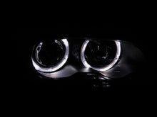 Cargar imagen en el visor de la galería, Faros delanteros con proyector ANZO 1999-2001 BMW Serie 3 E46 con Halo negro