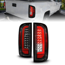 Cargar imagen en el visor de la galería, ANZO 15-21 GMC Canyon Full LED Taillights w/ Red Lightbar Black Housing/Clear Lens