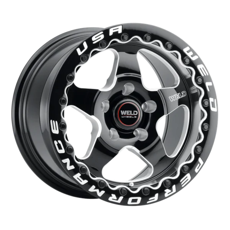 Weld S904 Ventura 17x10 Beadlock Wheel — 5x114.3 ET49 Gloss Black