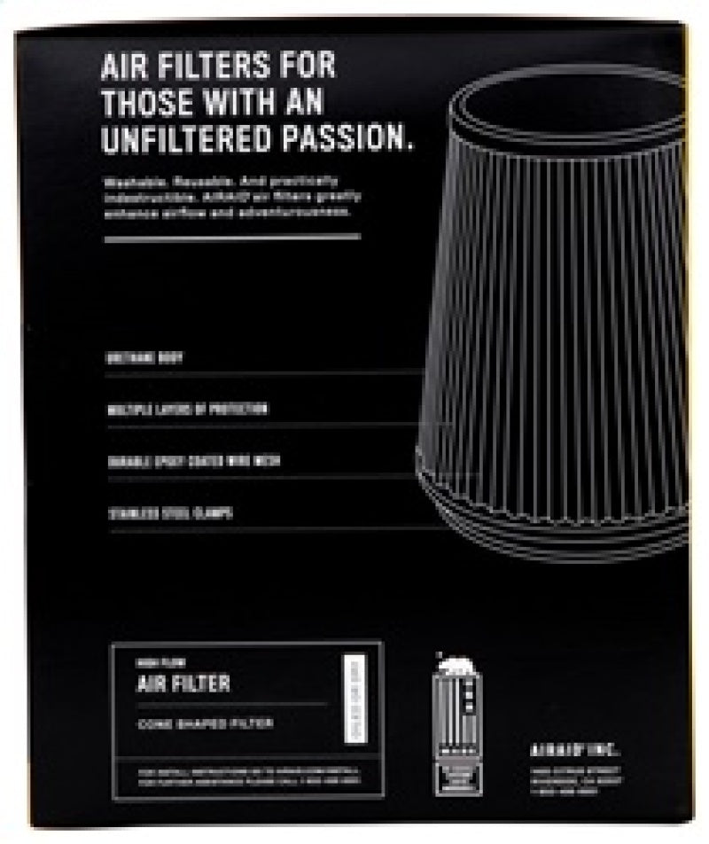 Airaid Universal Cone Air Filter - 6" x 7-1/4" x 5" x 9" — Fits Custom Applications