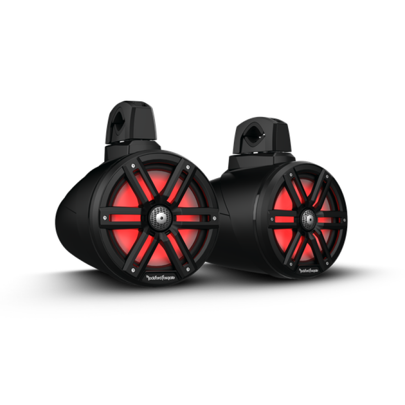 Rockford Fosgate M2 8in. Color Optix 2-Way Wake Tower Speakers (Pair) - Black