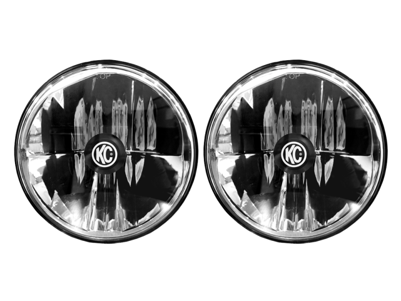 KC HiLiTES Gravity LED 7in. H4 DOT Headlight Pair — Fits 1997-2006 Jeep TJ Wrangler