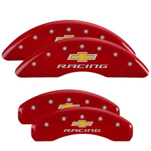 Cargar imagen en el visor de la galería, MGP 4 Caliper Covers Engraved Front &amp; Rear MGP Red finish silver ch