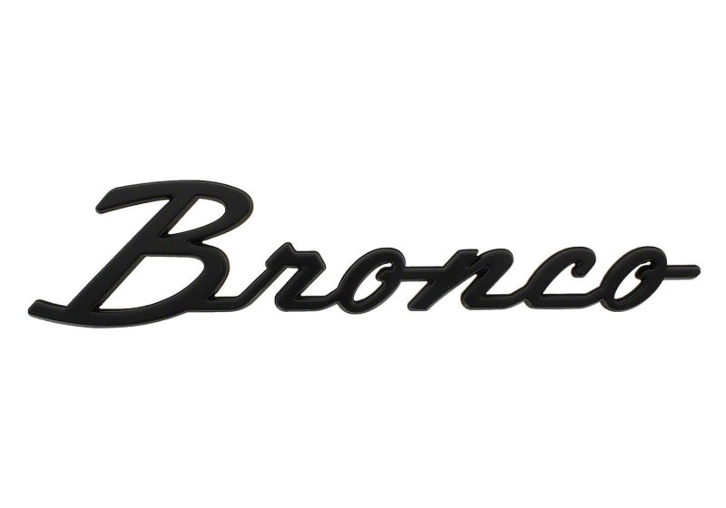 Insignias para guardabarros Ford Racing 2021+ Bronco Classic Script - Negro mate (par)