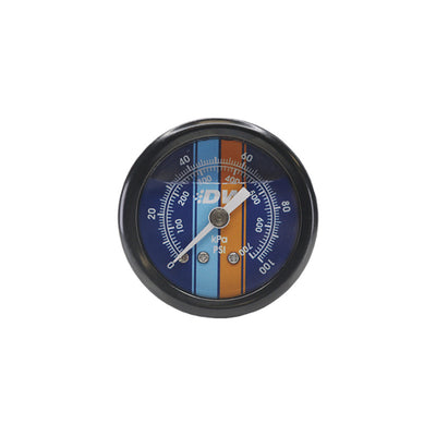 DeatschWerks 1.5in Mechanical Fuel Pressure Gauge 0-100 PSI Blue Face — Universal Fitment