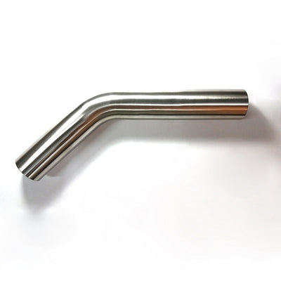 Stainless Bros 3in 45 Degree Mandrel Bend Steel Tubing — 5in Leg / 8in Leg