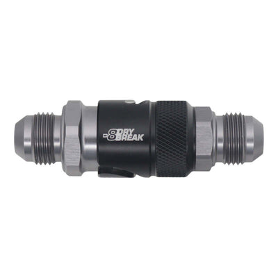 DeatschWerks 8AN Male Flare Quick Disconnect Dry Break Fitting - Matte Black