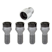 Cargar imagen en el visor de la galería, McGard Wheel Lock Bolt Set - 4pk. (Cone Seat) M14X1.25 / 17mm Hex / 27.3mm Shank Length - Black