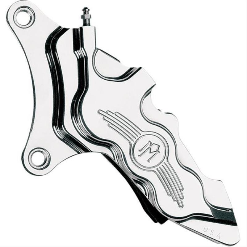 Performance Machine Front 6-Piston Differential Bore Caliper - Chrome — Fits Harley-Davidson