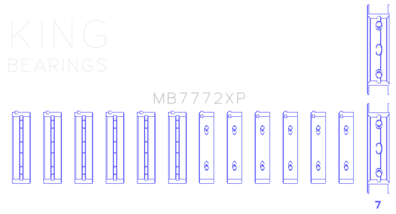 King Subaru EZ30/EZ30D Performance Main Bearing Set - Size STDX