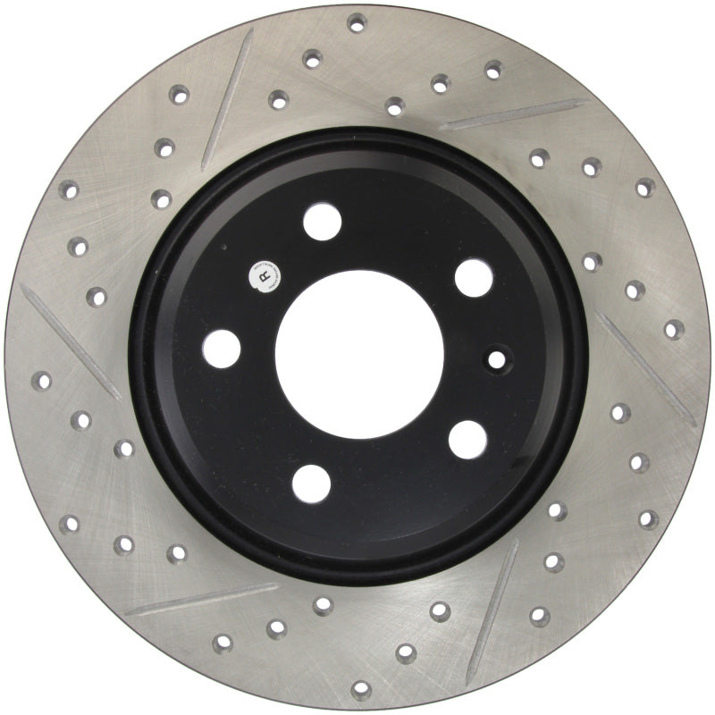 StopTech Power Slot Drilled & Slotted Rear Right Rotor — 2008-2014 Audi A4/A5/Q5