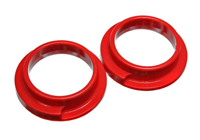 Energy Suspension Hyper-Flex Coil Spring Isolators Red — Fits 1985-1999 Volkswagen Golf/Jetta