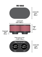 Load image into Gallery viewer, K&amp;N Filter Universal Filter 2 3/4 inch Dual Flange GSXR Oval (2/Box)