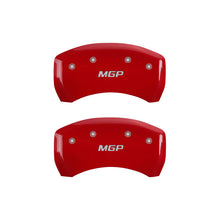 Cargar imagen en el visor de la galería, Cubiertas de pinza MGP 4 grabadas delanteras y traseras Acabado MGP rojo plateado