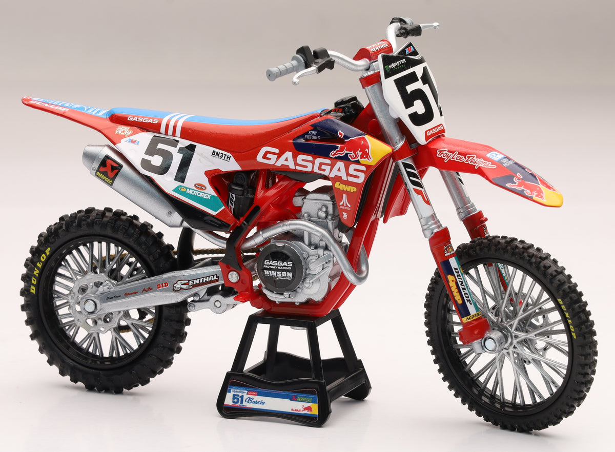 NEW-RAY Scale 1:12 TLD RED Bull GAS GAS MC450 Barcia #51 (58303)