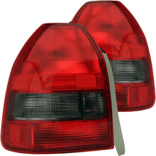 Cargar imagen en el visor de la galería, ANZO 1996-2000 Honda Civic Taillights Red/Smoke