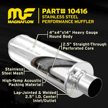 Cargar imagen en el visor de la galería, MagnaFlow Muffler Mag SS 14X4X4 2.5X2.5