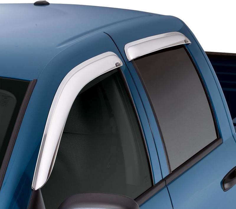 Deflectores de ventana delantera y trasera de montaje exterior GMC Acadia Ventvisor AVS 07-16, 4 piezas, cromados