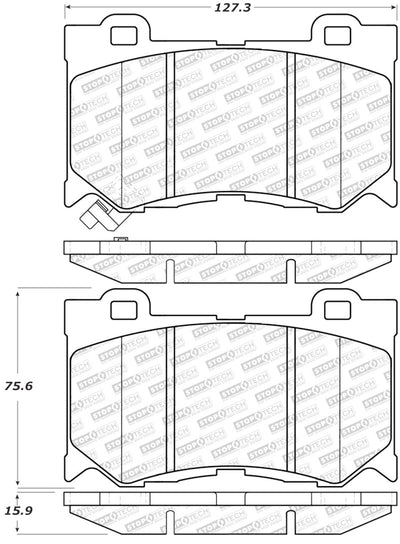 StopTech Street Select Brake Pads - Front — Fits Infiniti, Nissan