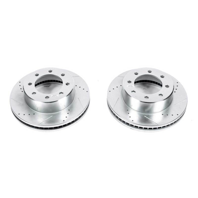 Power Stop Drilled & Slotted Rotor Pair - Rear — 2019-2023 Ram 3500
