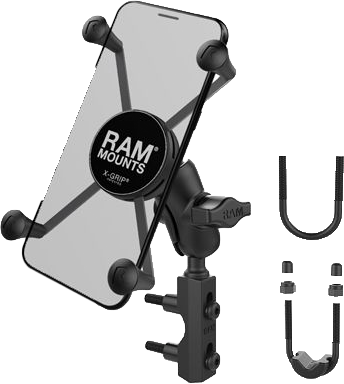 RAM X-Grip Large Phone Mount w/Brake/Clutch RES Base Short (RAM-B-174-A-UN10U)