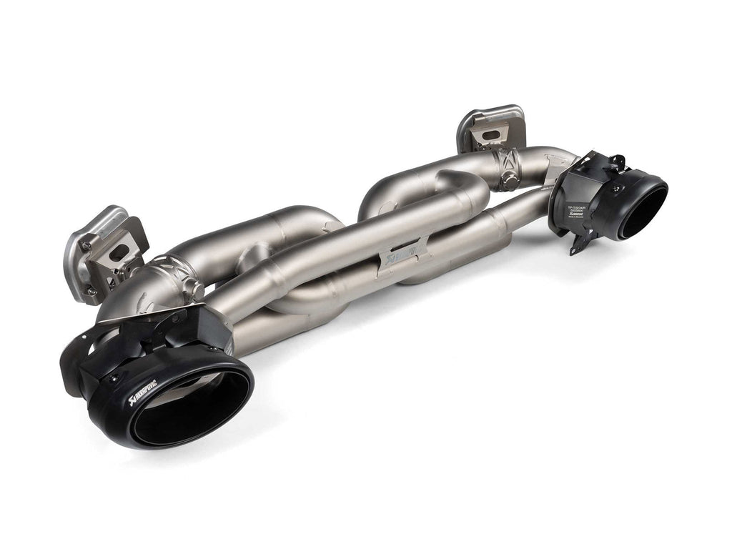 Akrapovic 20-21 Porsche 911 Turbo/Turbo S (992) Slip-On Race Line (Titanium) w/Black Titanium Tips