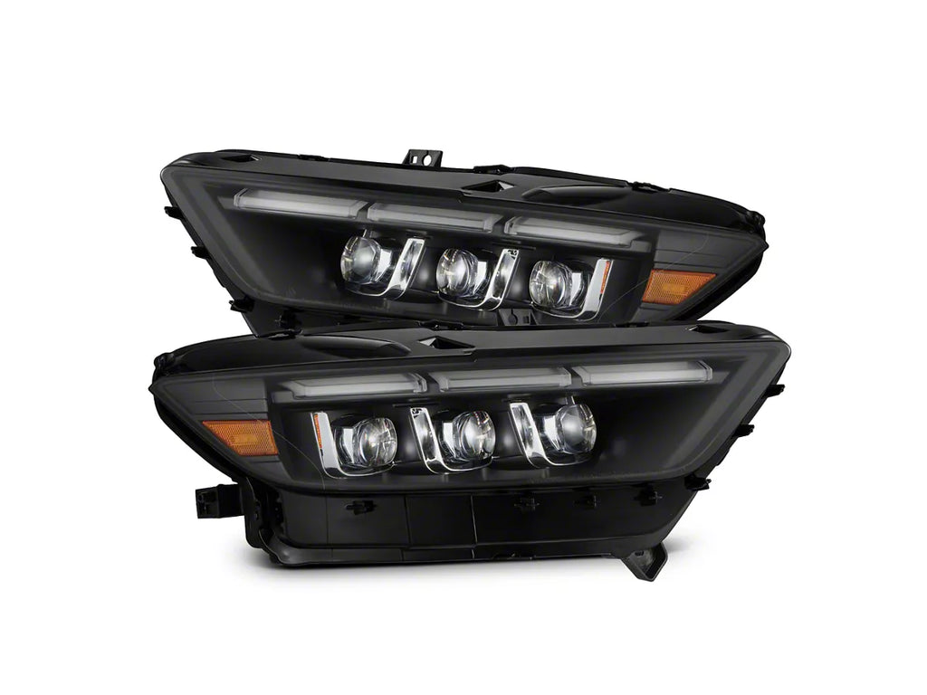 AlphaRex 18-22 Ford Mustang NOVA-Series LED Projector Headlights Black