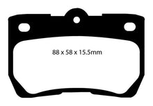 Cargar imagen en el visor de la galería, EBC 06-07 Lexus GS300 3.0 Yellowstuff Rear Brake Pads