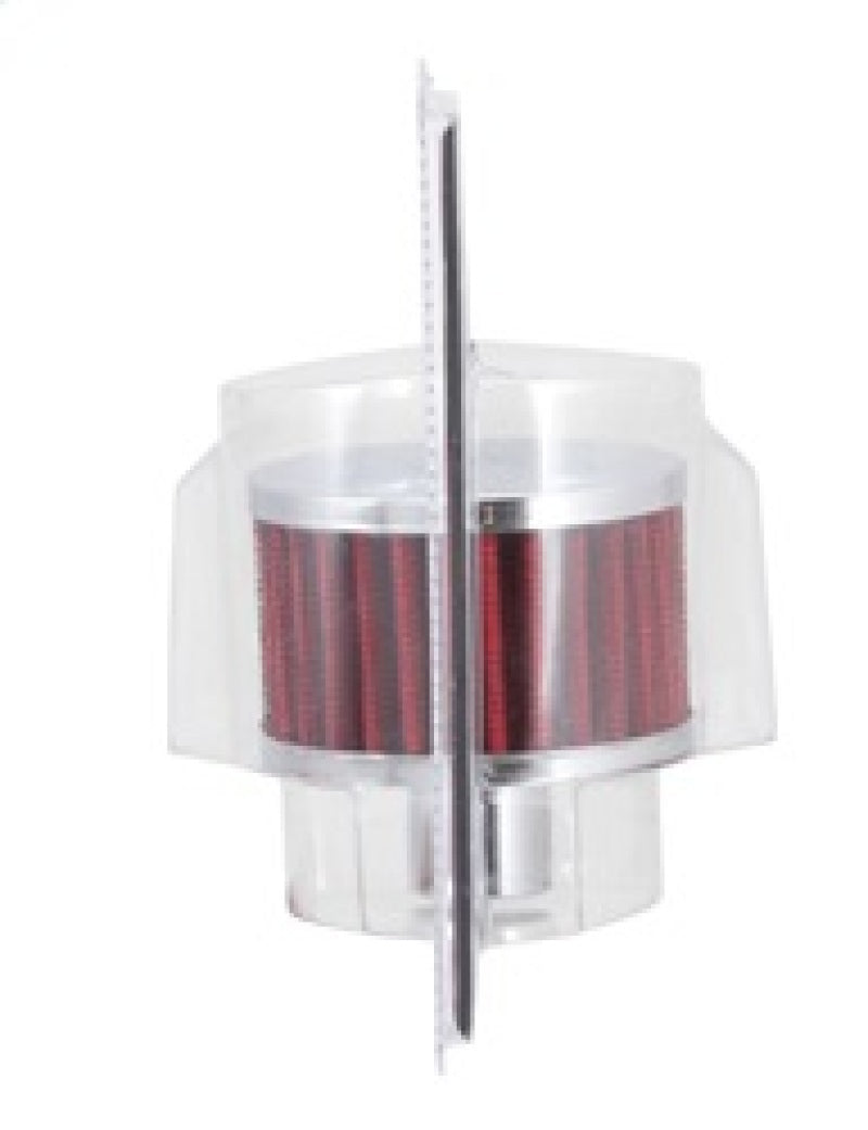 K&N 62-1170 Crankcase Vent Filter — 1in Vent, 3in Diameter, 2in Height, Chrome Top