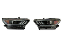 Cargar imagen en el visor de la galería, Raxiom 15-17 Ford Mustang Projector Headlights OEM HID Bulbs- Black Housing (Clear Lens)