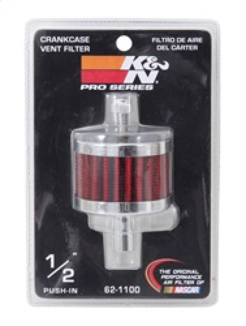 K&N 62-1100 Crankcase Vent Filter - 0.5in Vent x 2in OD x 1.5in H