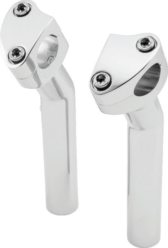 Bikers Choice Chrome 6.5 Inch Smooth Top Pullback Handlebar Risers (482483)