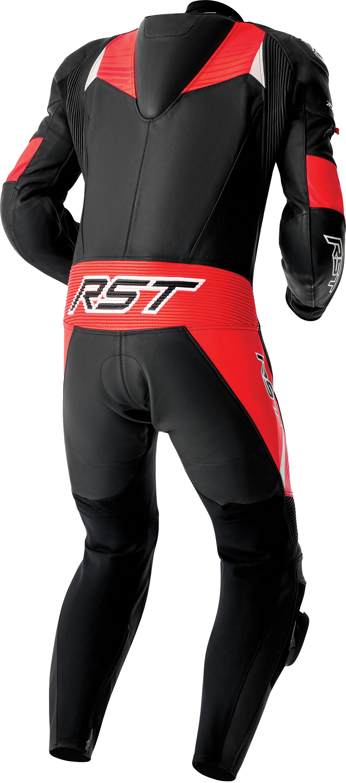 RST Tractech EVO D3O Suit BLK/FLO RED Leather XL (103634F.RED-46)