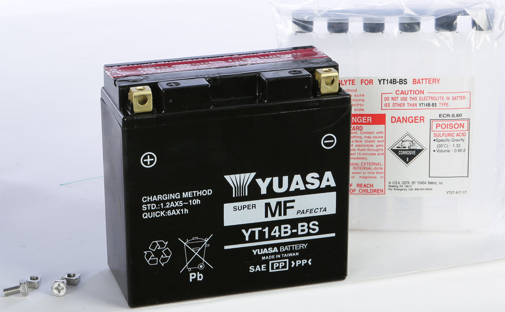Yuasa Battery YT14B-BS Maintenance Free (YUAM624B4)