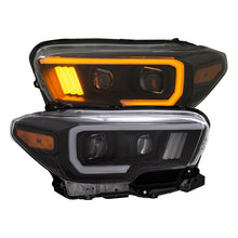 Cargar imagen en el visor de la galería, ANZO 2016-2017 Toyota Tacoma Projector Headlights w/ Plank Style Switchback Black w/ Amber