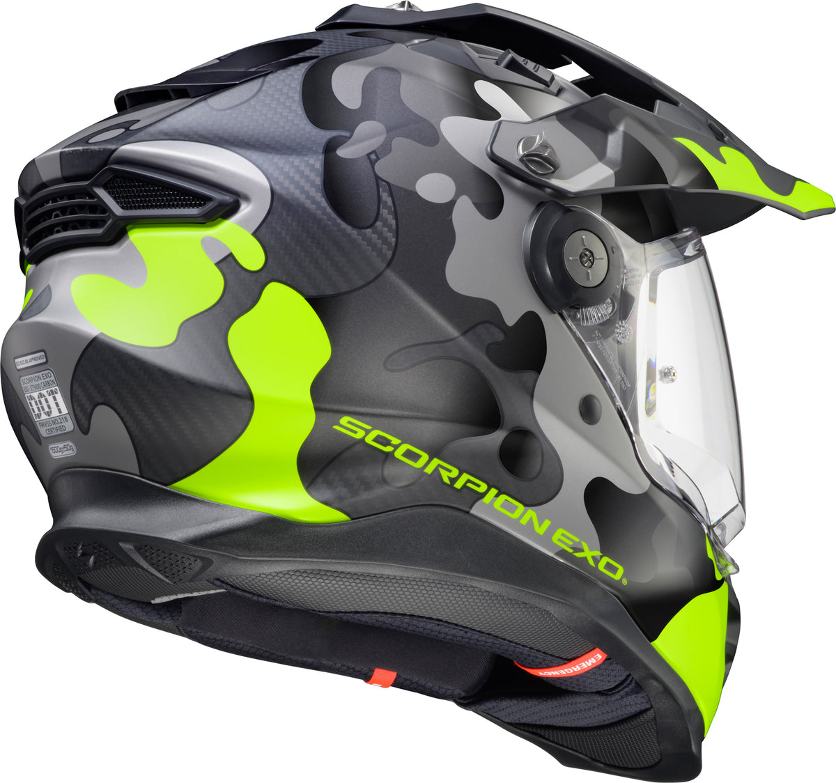 Scorpion EXO XT9000 Carbon Full Face Helmet Gilley HI-VIS/Grey MD (XT9-2374)