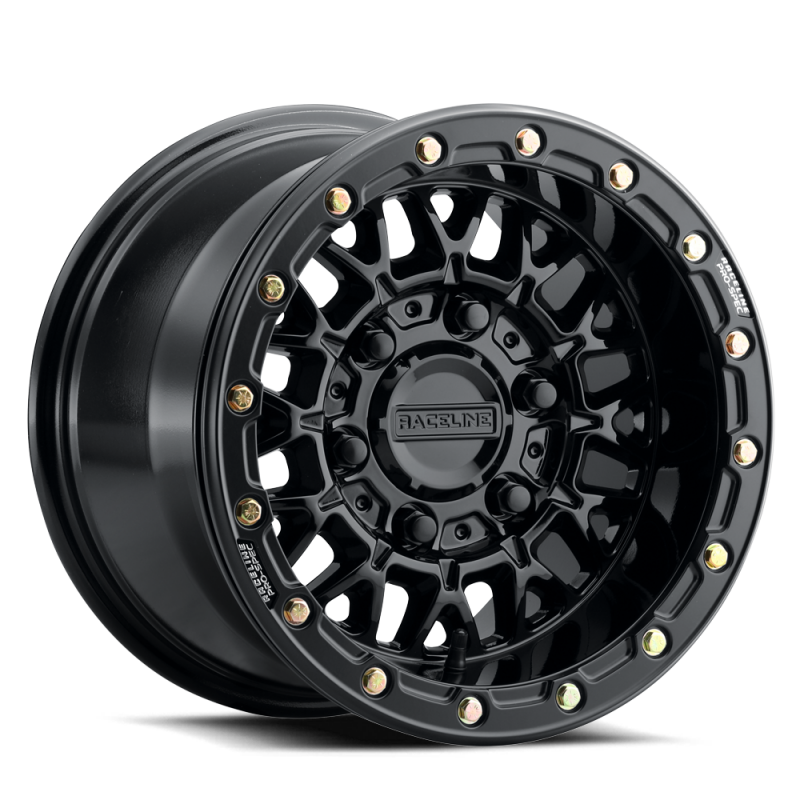 Raceline A15 Omega 15x10in / 5x114.3 BP / 10mm Offset / 68mm Bore - Gloss Black