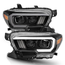 Cargar imagen en el visor de la galería, ANZO 2016-2017 Toyota Tacoma Projector Headlights w/ Plank Style Switchback Black w/ Amber