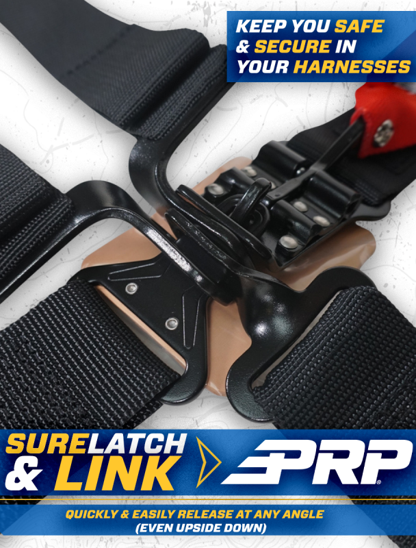 PRP 4.2 Harness with Latch / Link Lap Belt- Black