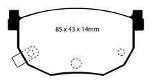 Cargar imagen en el visor de la galería, EBC 99-01 Hyundai Elantra 2.0 Yellowstuff Rear Brake Pads