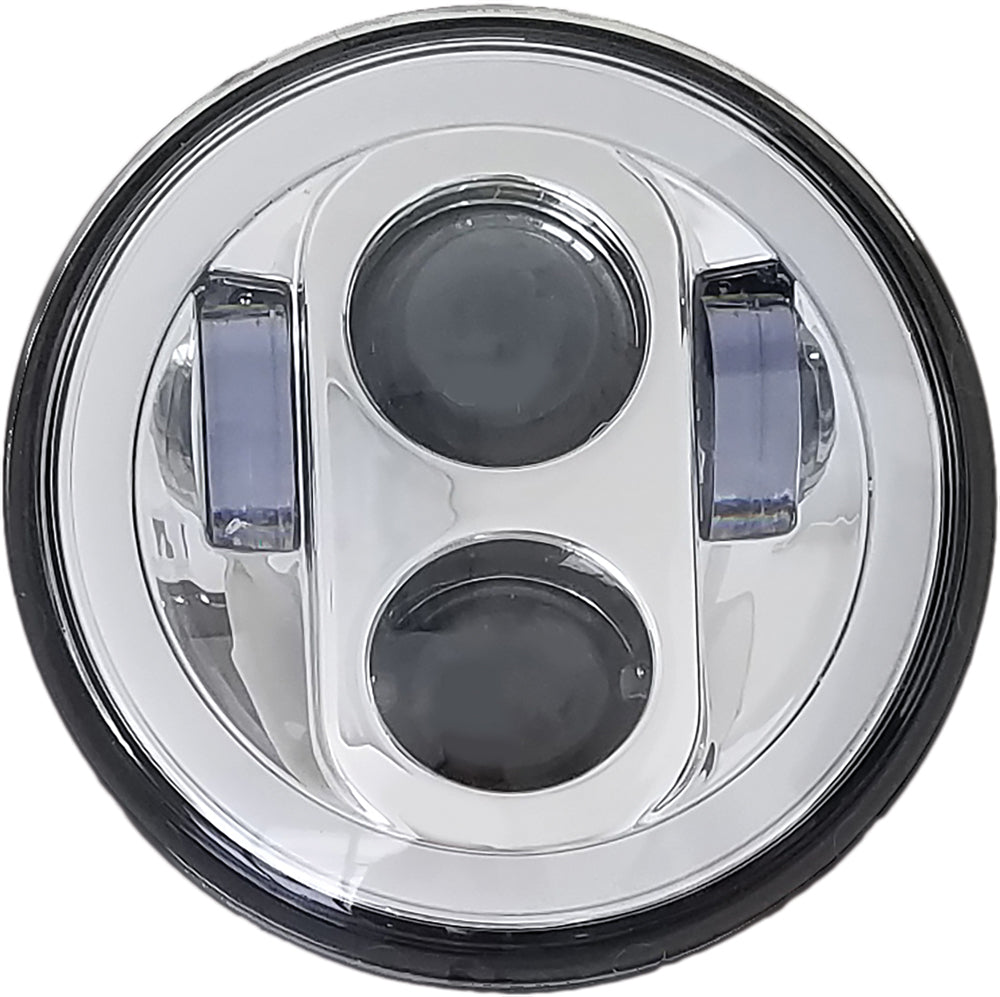 Pathfinder 5 3/4" LED Headlight with Full Halo Chrome (HD5MCH)