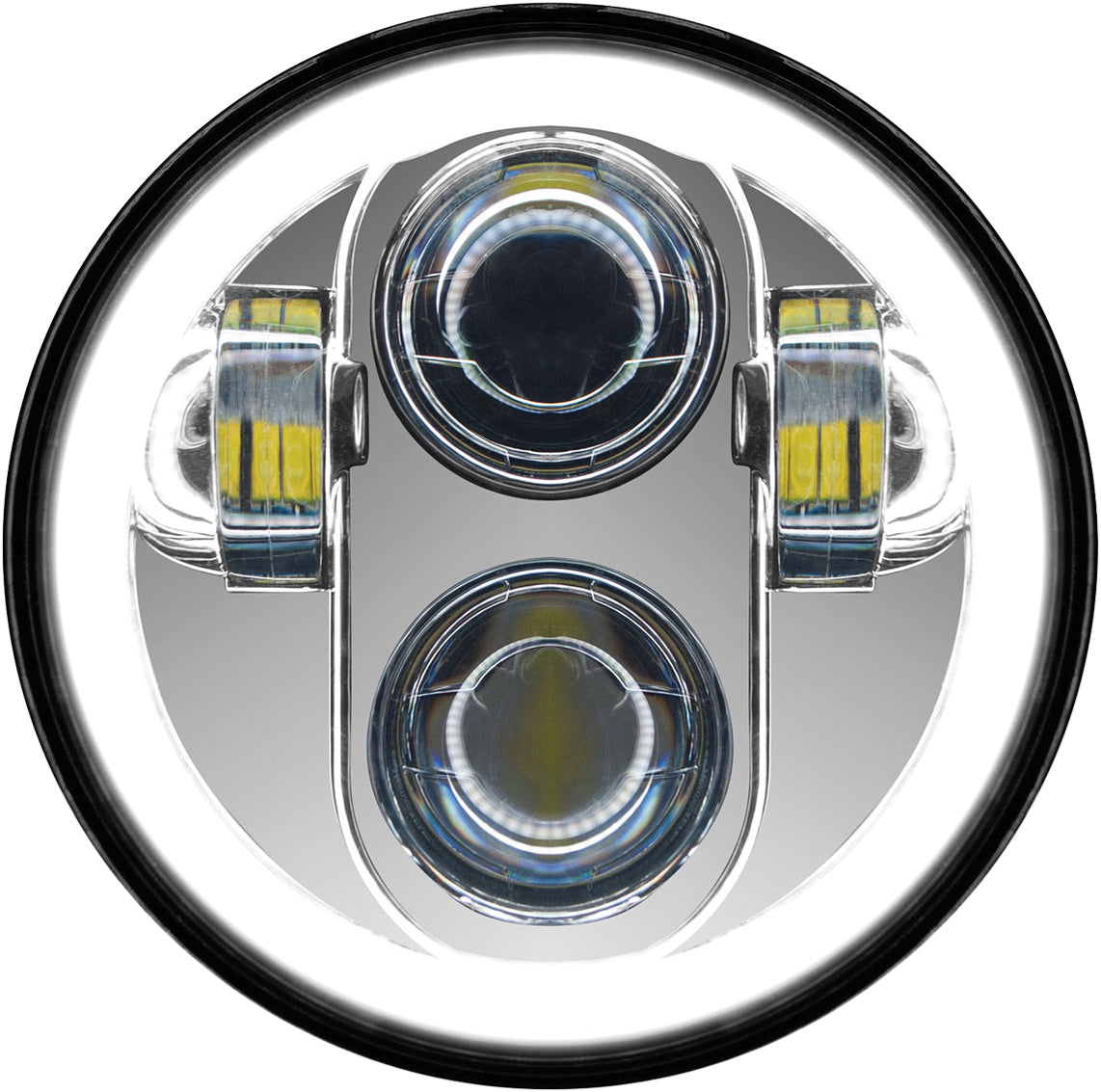 Pathfinder 5 3/4" LED Headlight with Full Halo Chrome (HD5MCH)