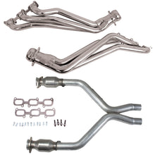 Cargar imagen en el visor de la galería, BBK 11-14 Ford Mustang V6 1-3/4 Long Tube Headers w/High Flow Catted X-Pipe (Silver Ceramic)