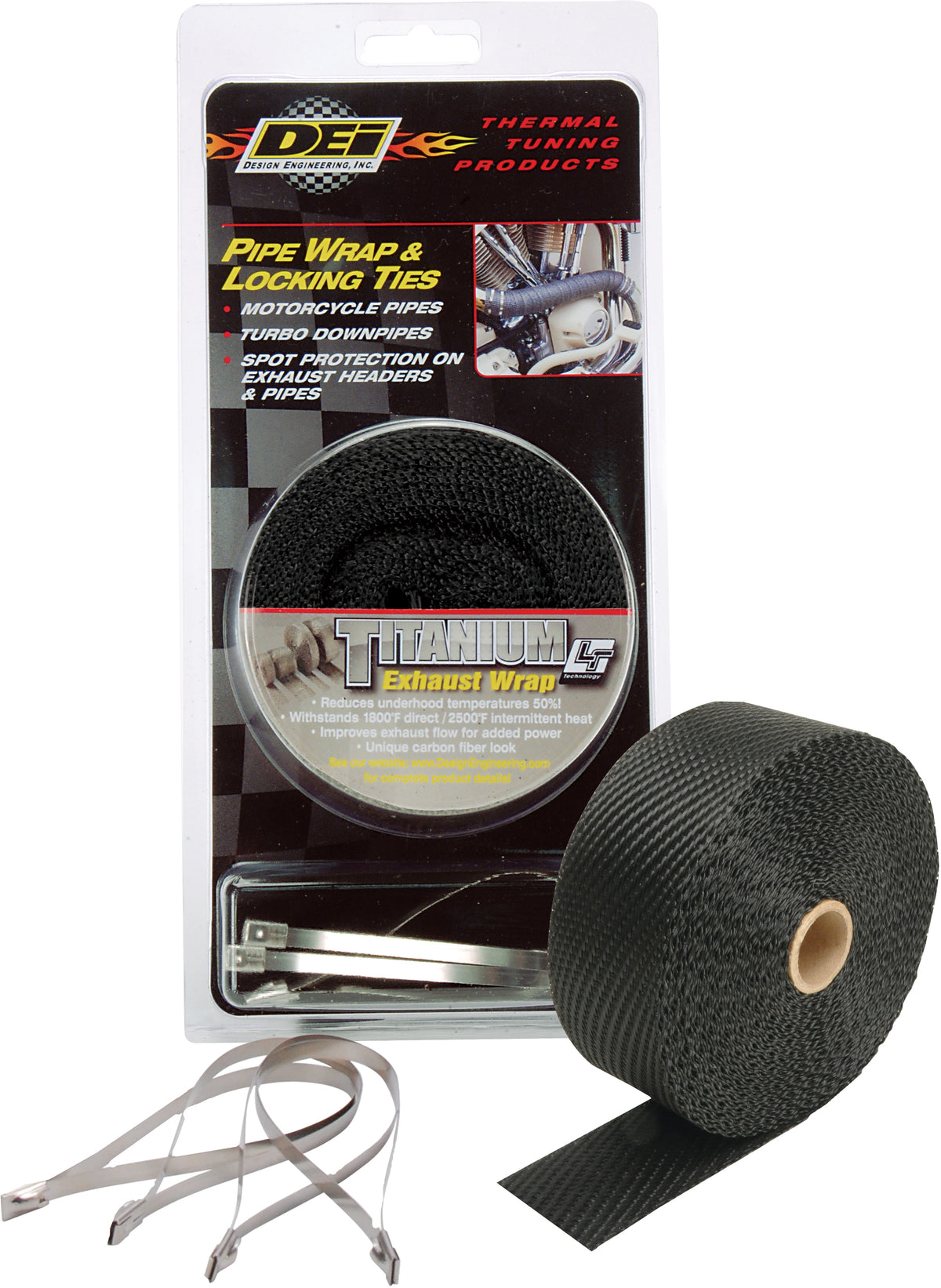 DEI Pipe Wrap & Locking Ties Black Titanium (901139)