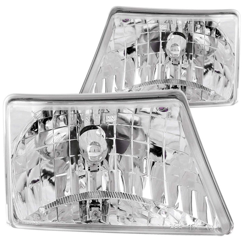 Faros delanteros de cristal cromados para Ford Ranger ANZO 1998-2000