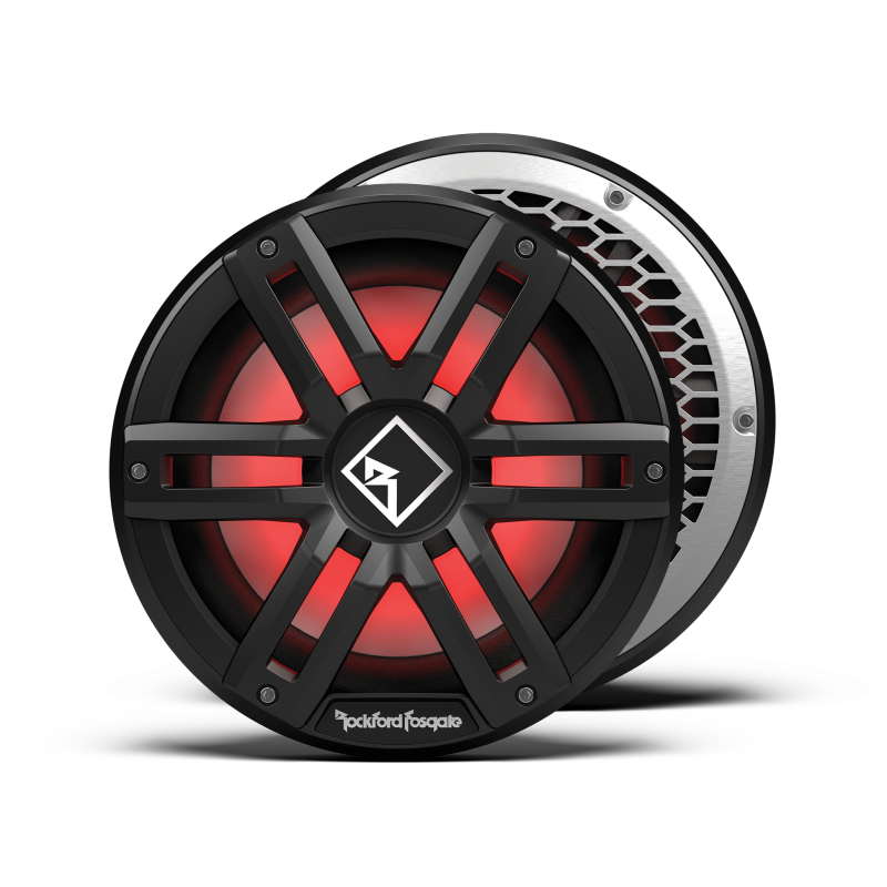 Rockford Fosgate M2 10 in. DVC 4 OHM Color Optix Infinite Baffle Marine Subwoofer - Black (Gen-2)