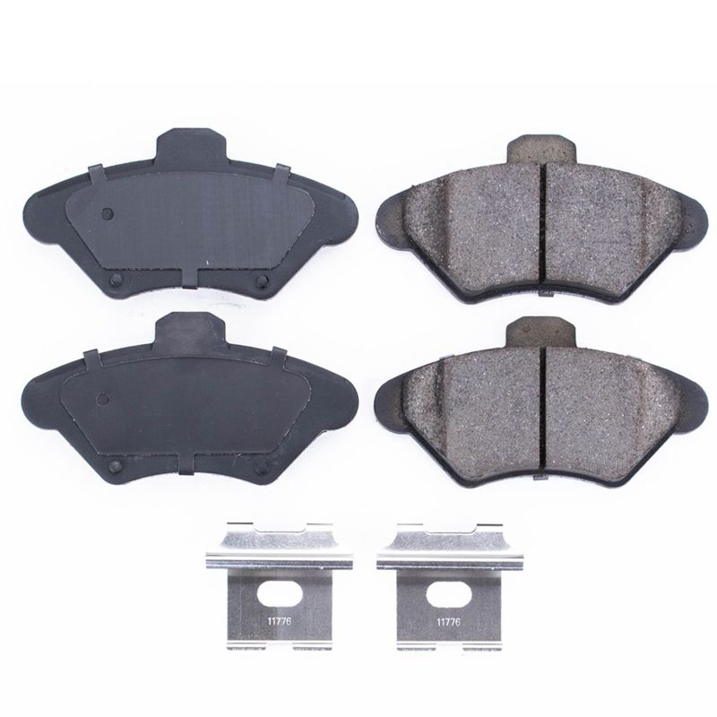 Power Stop 94-98 Ford Mustang Front Z17 Evolution Ceramic Brake Pads w/Hardware