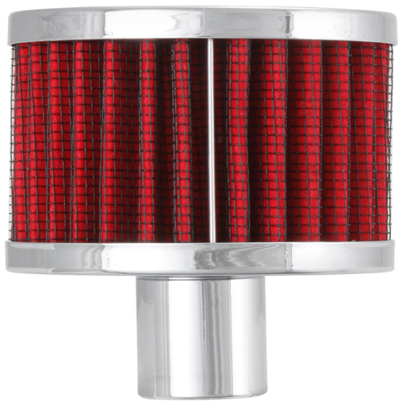 K&N 62-1170 Crankcase Vent Filter — 1in Vent, 3in Diameter, 2in Height, Chrome Top